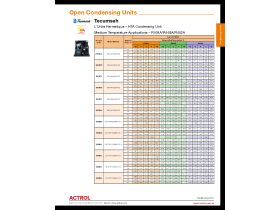Capacity Data - Tecumseh L'Unite Hermetique - HTA Condensing Unit